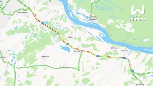 Трасса М-7 встала.. Пробка на 27 километров растянулась от Работок до въезда в Нижний. Затор случился из-за ремонта дороги и сильного снегопада